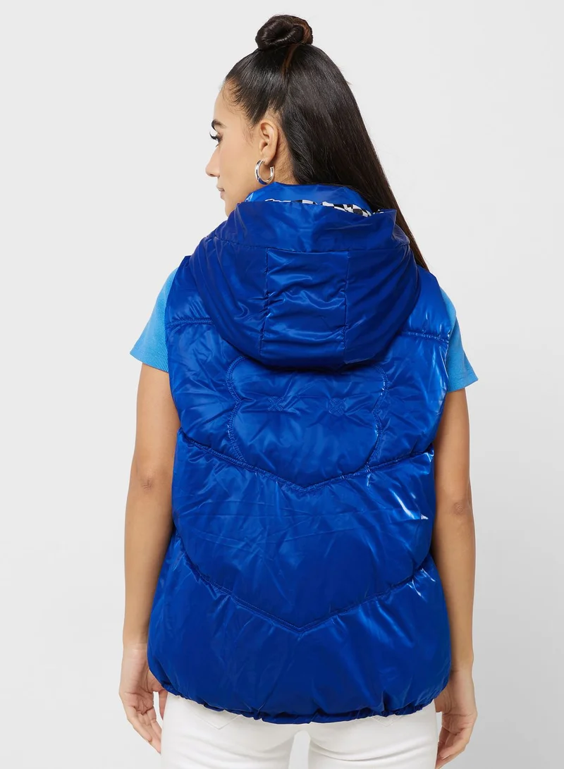 Ginger Urban Minx Hoodie Padded Vest Jacket