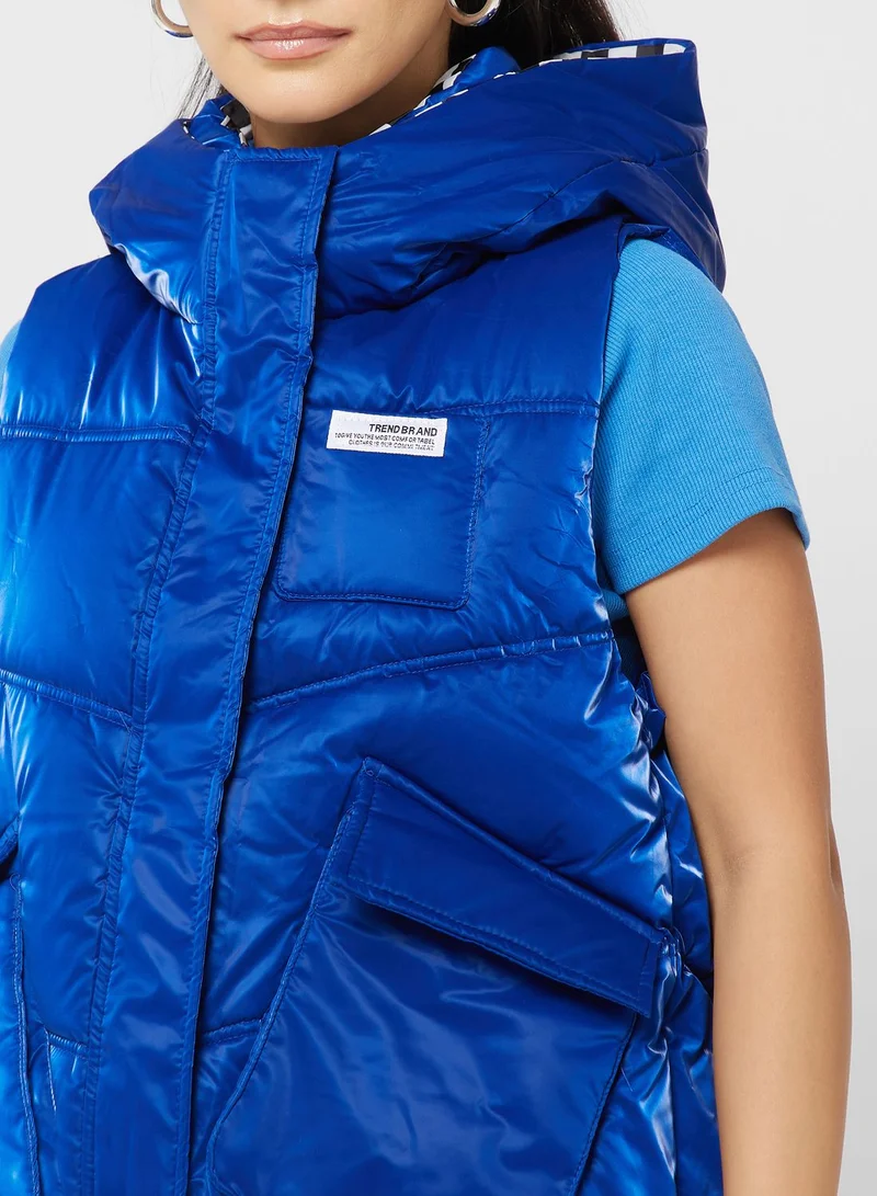 Ginger Urban Minx Hoodie Padded Vest Jacket