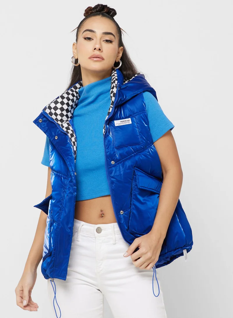 Ginger Urban Minx Hoodie Padded Vest Jacket