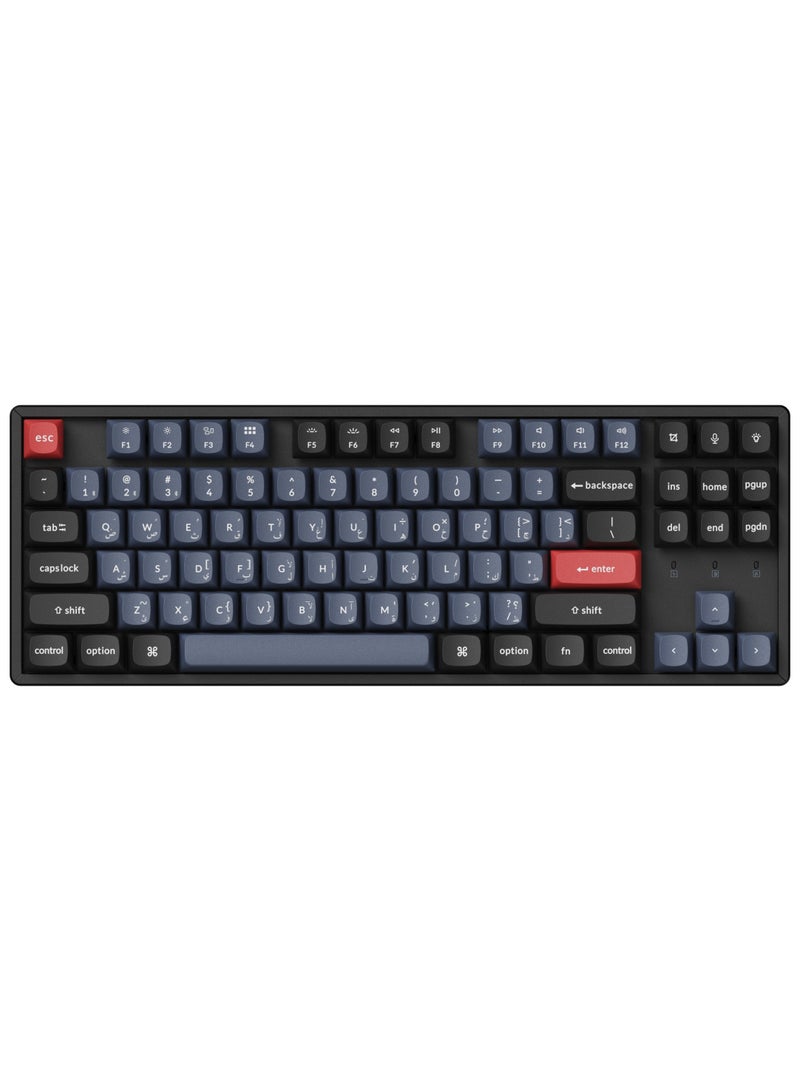 Keychron K8 Pro 80% layout QMK/VIA Wireless Mechanical Keyboard RGB Backlight Gateron G Pro red switch Aluminum frame Bluetooth USB-C wired Hot Swappable Compatible with Mac & Windows  - Image 1