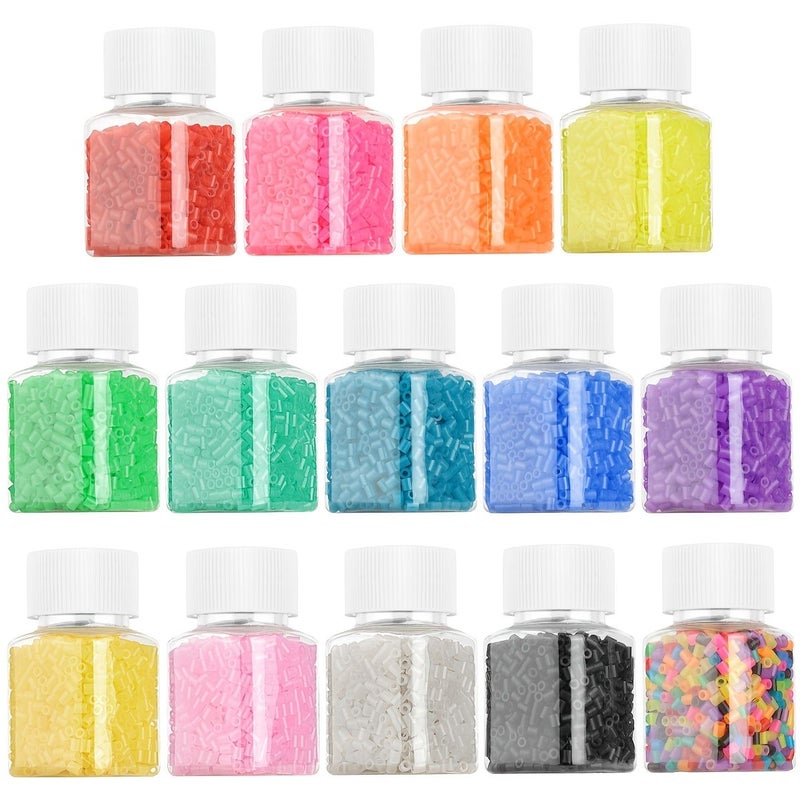 Style 14 Color Series 1200pcs 2.6mm Melting Beads Portable Jar for DIY Crafts - Image 3