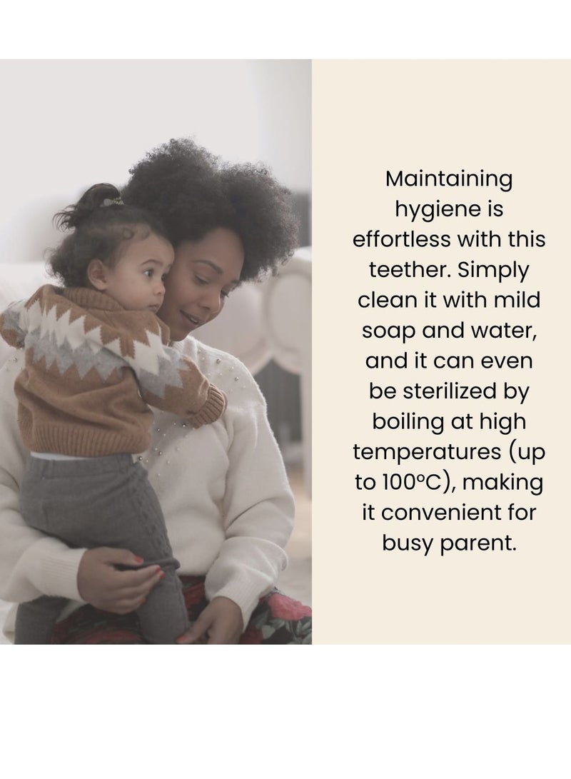 SMA Baby Feather Teether Teething Toys for Babies-Teething Toy Silicone BPA Free Anti-Dropping Infant Teether Pacifiers Chew Toys for Sucking Needs and Soothing Babies Sore Gums - Image 4