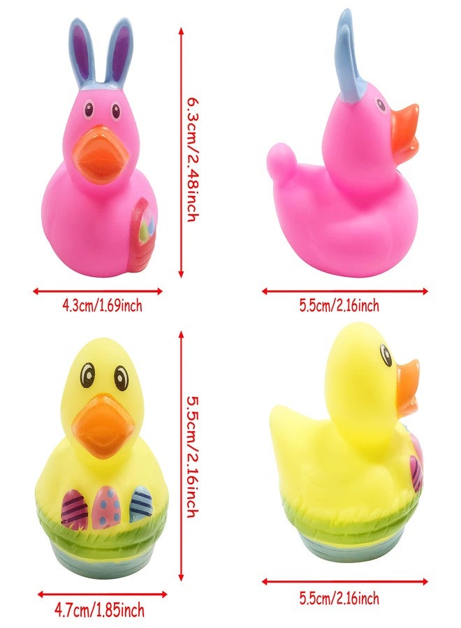 Cherislpy 24 Pcs Prefilled Easter Eggs with Bunny Duckies,Bright Colorful Easter Eggs Prefilled with Variety Duckies for Fun Bath Bunny Duckies, Easter Basket Stuffers and Bathtub Toys Party Favors - Image 3