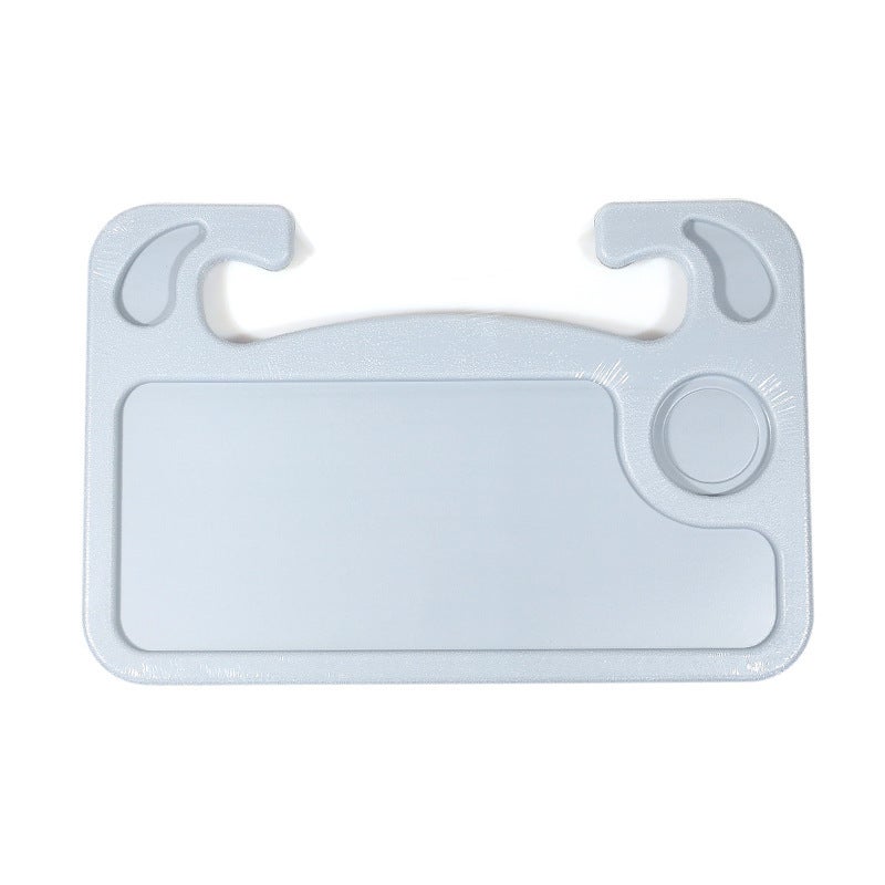Car Steering Wheel Dining Table: Gray Adjustable Height & Angle - Car Small Table Board for Car Office, Dining, Laptop Use - Image 1