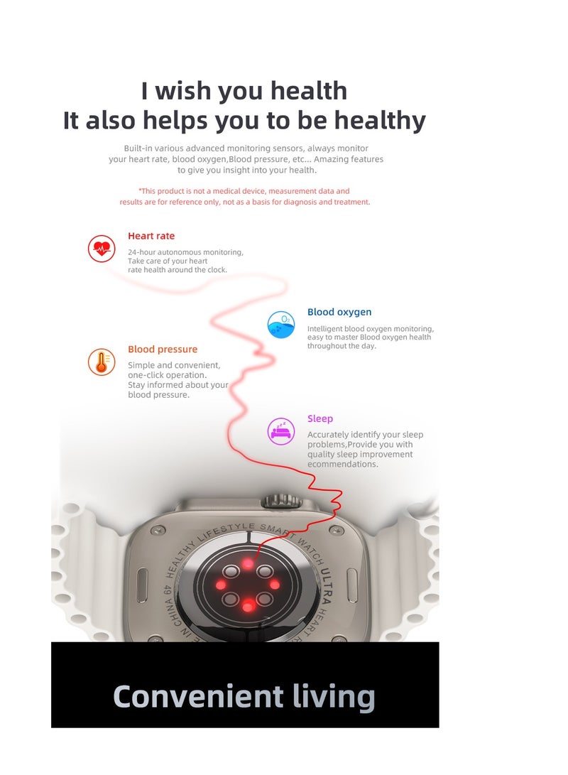 ZW8 Ultra Max SmartWatch Orange - Image 4