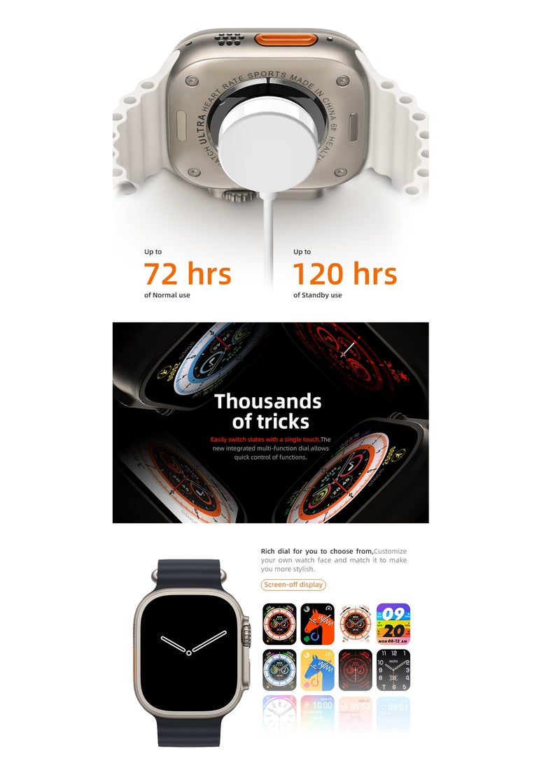 ZW8 Ultra Max SmartWatch Orange - Image 5