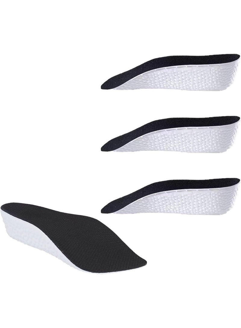 ChicAbode 2Pair Orthopedic High Pads, Height Increase Insoles For Men & Women, Arch Support Insoles, Adjustable Heel Lift, Shock Absorption Heel Lift Insole To Make You Talle(Black) (0.98in/2.5cm) - Image 1