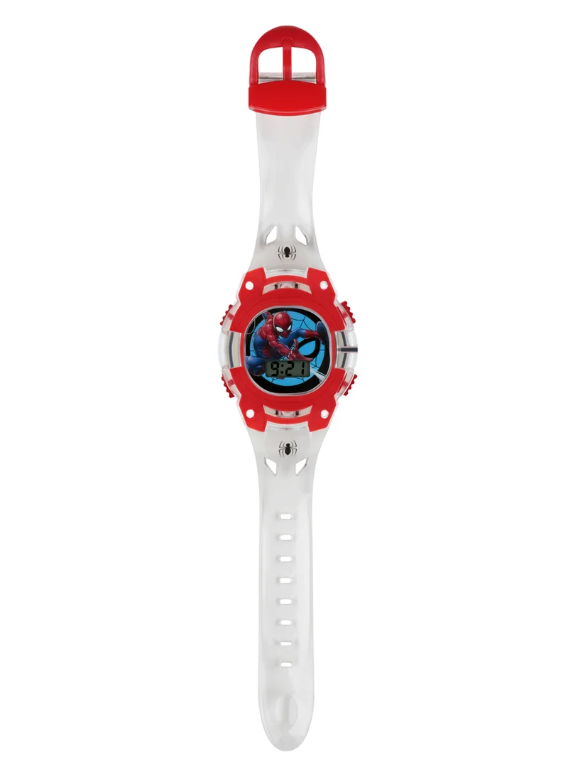 Disney Marvel Spiderman Clear Plastic Strap Boys Watch - SPD4564