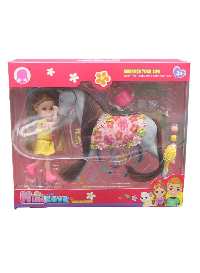 نيني دمية نيني لوف مع الحصان والاكسسوارات  31-2389952G - Image 1
