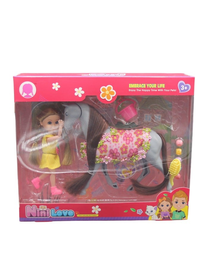 نيني دمية نيني لوف مع الحصان والاكسسوارات  31-2389952G - Image 2