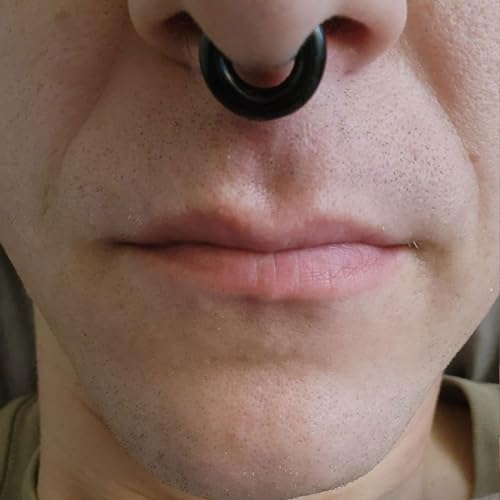 NewkeepsR 3PCS-1.2mm Black Anodised Hinged Clicker Nose Hoop Rings, 16 Gauge 316L Steel Seamless Segment Sleeper Earrings Piercing-5/6/7mm - Image 4
