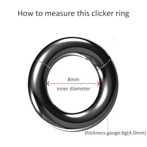 NewkeepsR 3PCS-1.2mm Black Anodised Hinged Clicker Nose Hoop Rings, 16 Gauge 316L Steel Seamless Segment Sleeper Earrings Piercing-5/6/7mm - Image 2