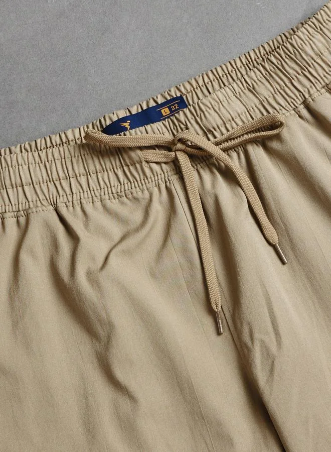 Technosport Solid Slim Fit Cargo Shorts with TS FLEXI