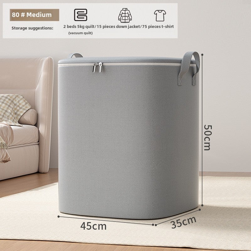 Large Capacity Quilt Storage Bag Organizer 80#-Galaxy Gray