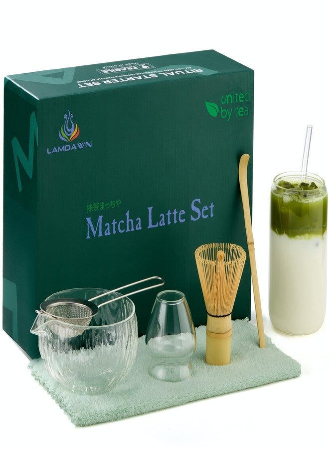 LamDawn Matcha Gift Set - The Ceremonial Starter Kit is the perfect for Matcha lovers (Glass-8Pcs) - Image 1
