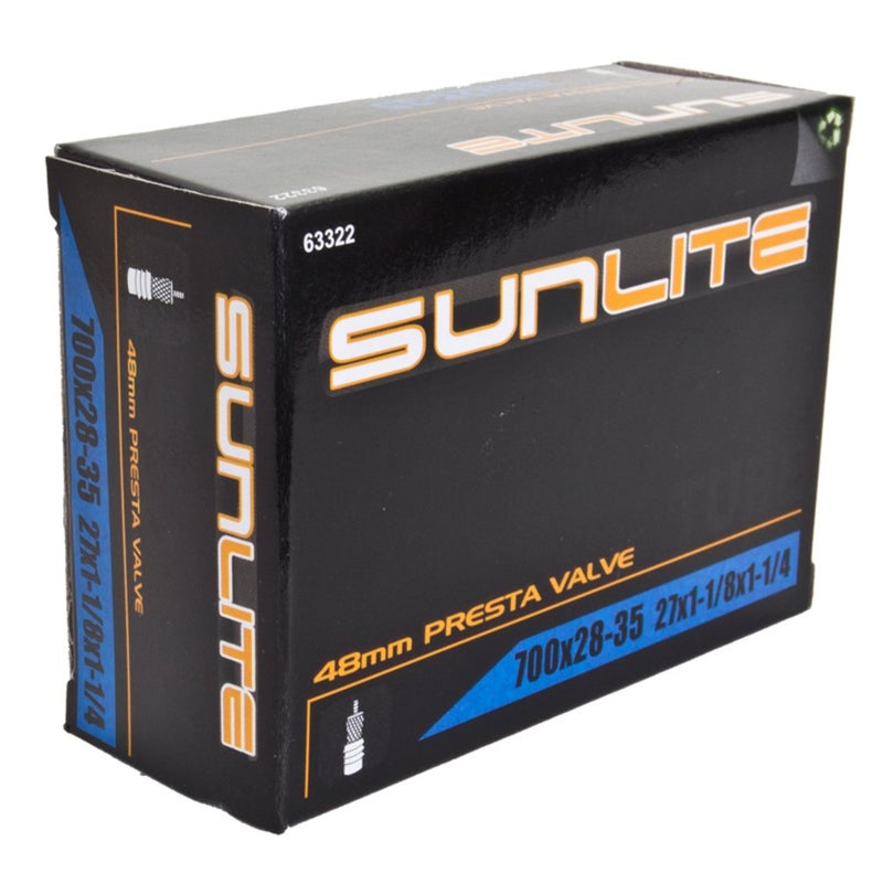 Sunlite Bicycle Tube, 700 x 28-35 (27 x 1-1/8 - 1-1/4) 48mm PRESTA valve - Image 5