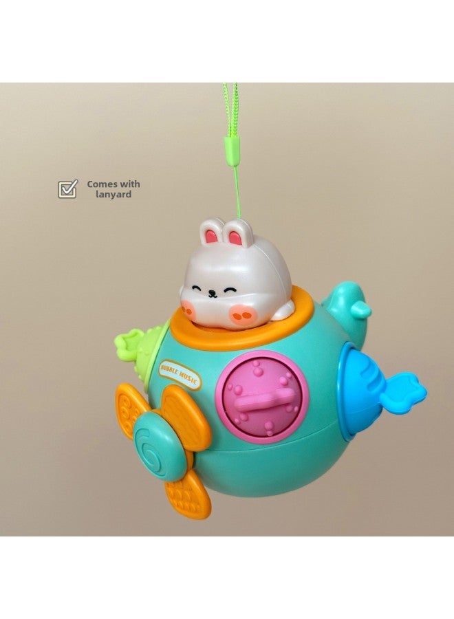 Baby Rabbit Hand Ball Puzzle Rotating Baby Early Education Turn Rabbit Bubble Music Montessori Toy 0-3-Color:Rabbit Busy Bubble Music 】 - Image 2