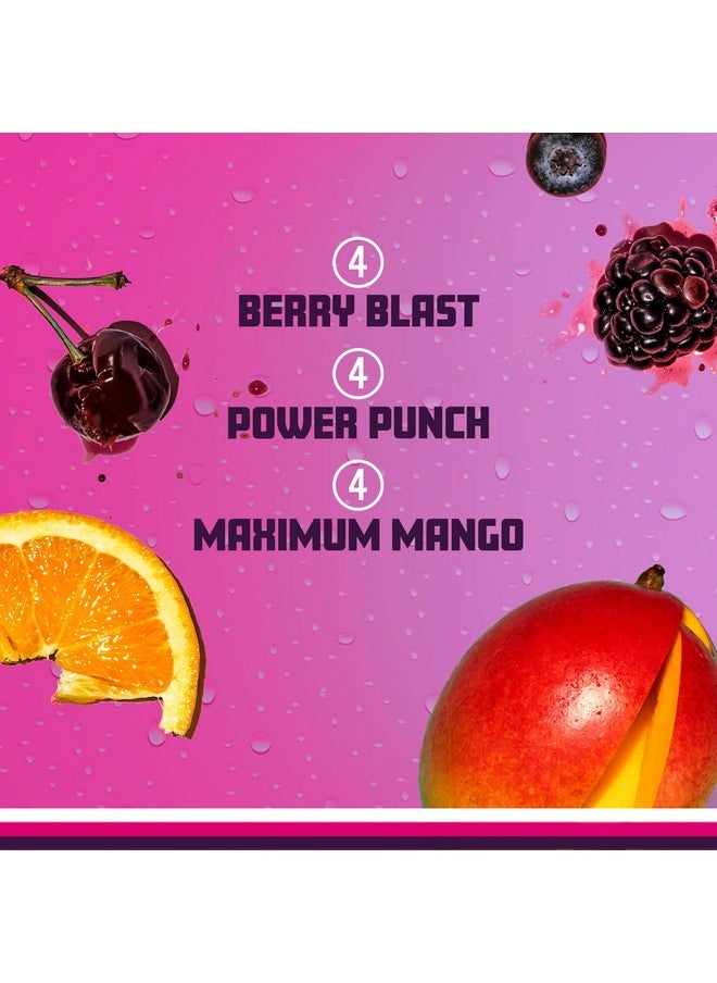 Sparkling Ice Sparkling Ice +Energy Variety 12Pk. Energy Drinks with Vitamins + Antioxidants, Zero Sugar, Berry Blast, Maximum Mango, Power Punch flavors. 12 fl oz cans.  - Image 4