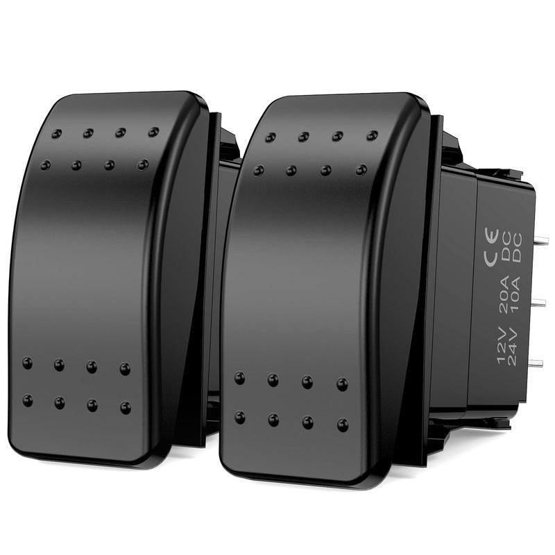 Nilight 3 Way Switch On Off Toggle Rocker Control a Single Load from Two Separate Locations 12V 24V Waterproof 3-Way Switches for RV Camper Can-Am ATVs UTVs Cars Trucks - Image 1