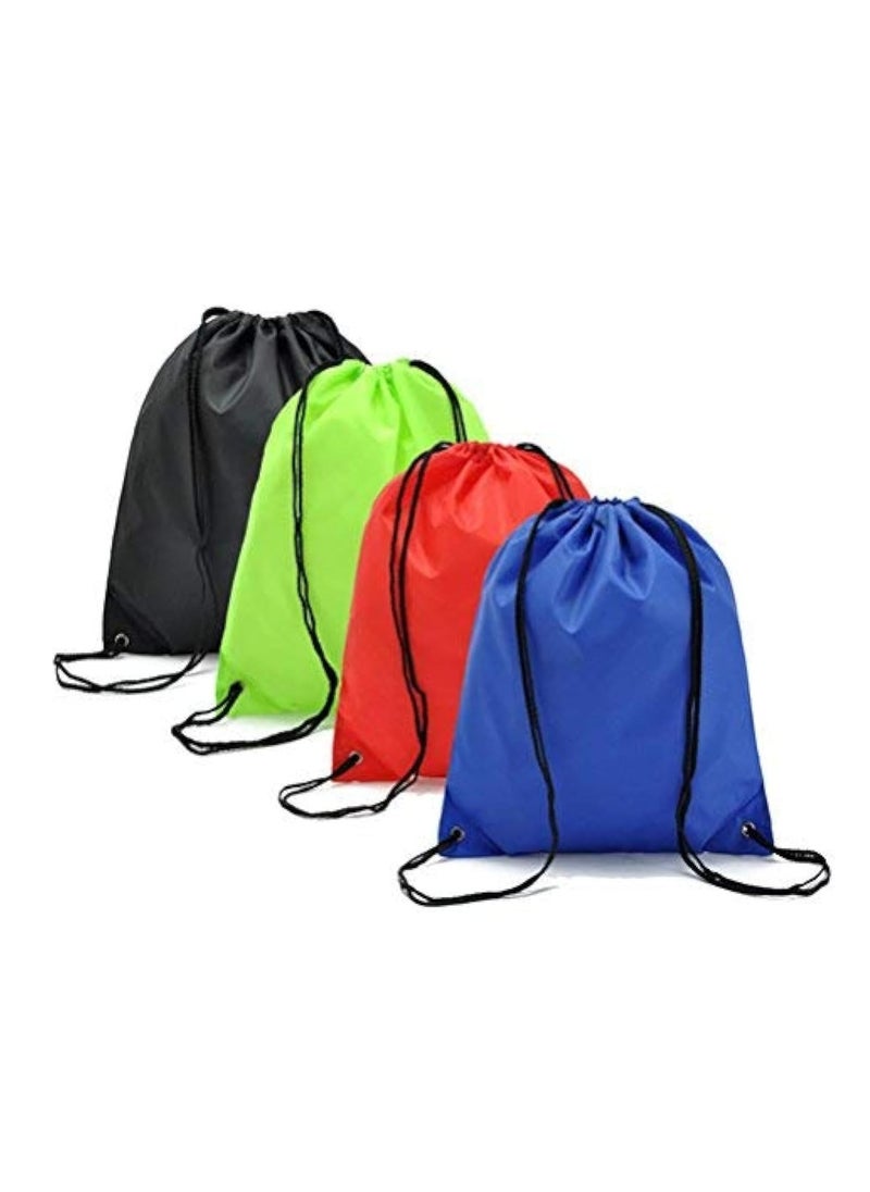 spa luxetique 4 Pcs Waterproof Drawstring Bags Sports Riding Backpack Suitable for Adults and Kids, Holiday, Swimming, Beach  - Image 1