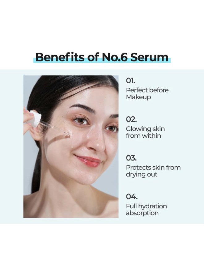 numbuzin No.6 Serum | Deep Sleep Mask Serum | Iceland Glacier Water for Instant and Long-lasting Hydration with Hyaluronic Acid & Niacinamide | Korean Skincare for Dry Skin | 1.69 fl. oz.  - Image 3