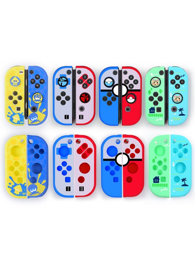 غطاء سيليكون لـ Nintendo Switch - جيت واريور 3 مزين بنقوش، مع غطاء واقي للمقابض وأزرار مفاتيح - Image 2