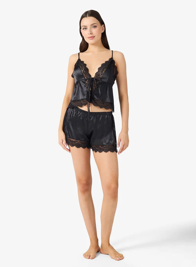 Ginger Lace Cami & Short PJ Set