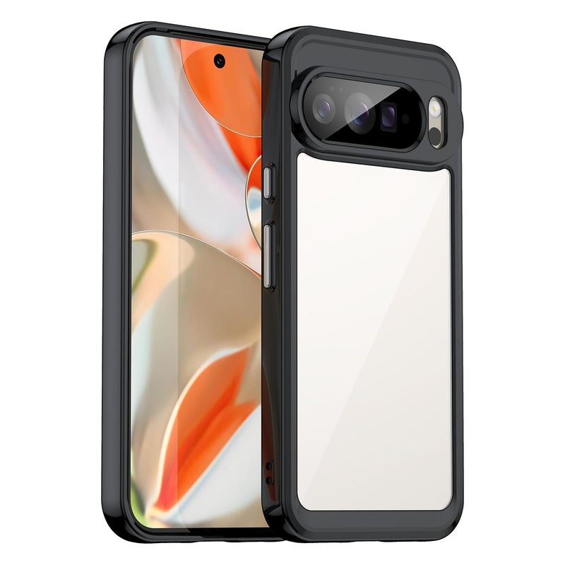 HuHa Case Cover For Google Pixel 10 Pro XL Colorful Series Acrylic Hybrid TPU Phone Case(Black) - Image 1