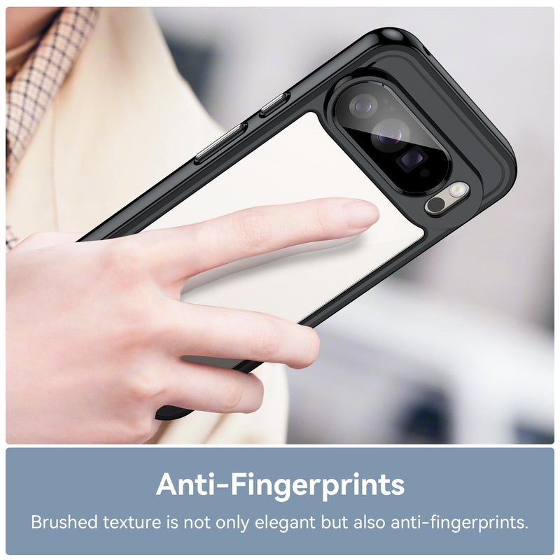 HuHa Case Cover For Google Pixel 10 Pro XL Colorful Series Acrylic Hybrid TPU Phone Case(Black) - Image 5