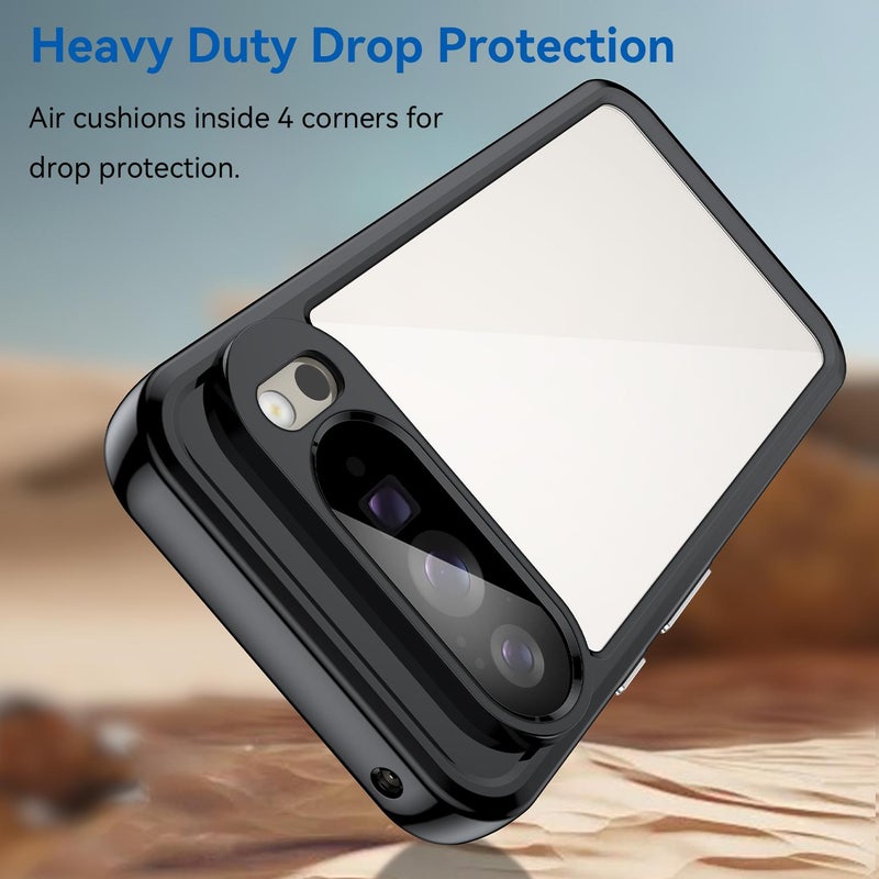 HuHa Case Cover For Google Pixel 10 Pro XL Colorful Series Acrylic Hybrid TPU Phone Case(Black) - Image 3