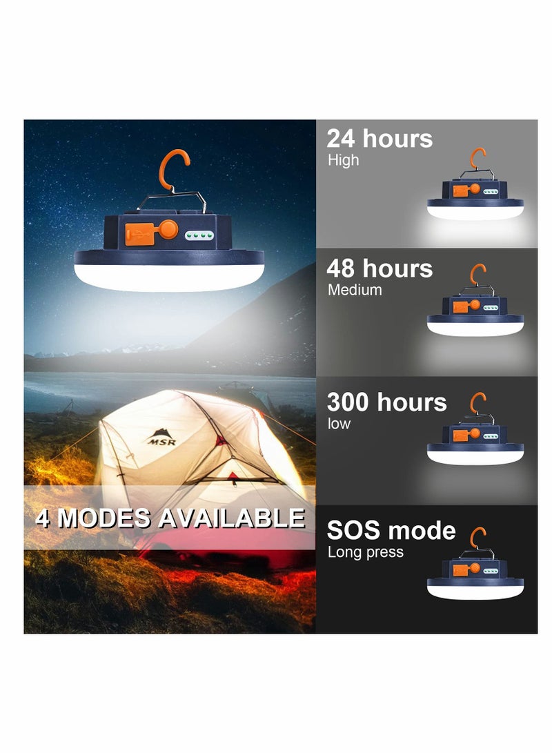 KASTWAVE 10000mAh 3000LM Flashlight Portable LED Camping Lantern Rechargeable Light 30W with Magnet, IPX4 Waterproof Tent Light Failure Emergency Survival Kits for Gift - Image 2