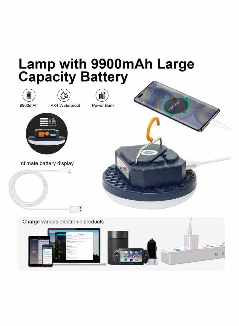 KASTWAVE 10000mAh 3000LM Flashlight Portable LED Camping Lantern Rechargeable Light 30W with Magnet, IPX4 Waterproof Tent Light Failure Emergency Survival Kits for Gift - Image 3