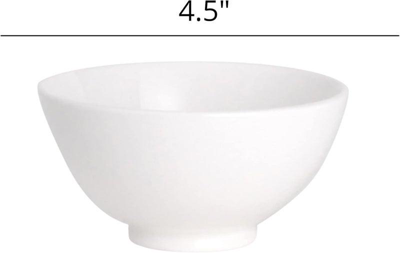 Needzo White Melamine Bowls Soup Salad Ramen and Cereal Dinnerware Bowl Set Kitchen Supplies Set of 2 - Image 2