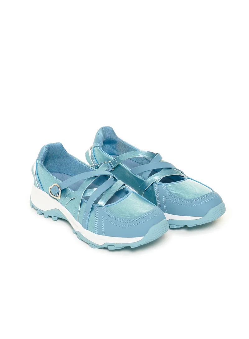 KOI Kyubi Shimmering Ballet Mary Janes - Blue