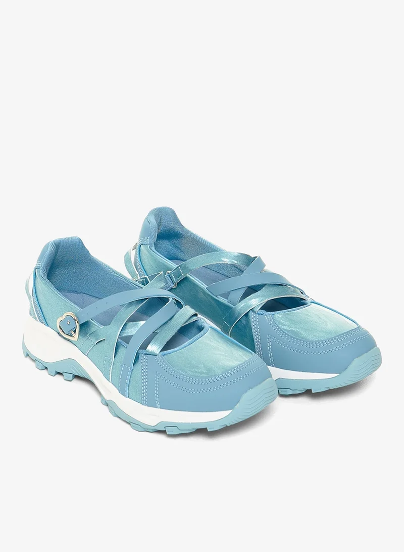 KOI Kyubi Shimmering Ballet Mary Janes - Blue