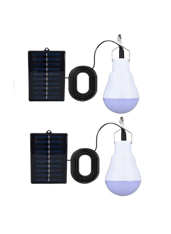 Soofam Solar Light Bulbs for Indoor Home and Chicken Coop, Outdoor Waterproof Camping Lamps for Tent, Rechargeable LED Solar Lights for Shed Night, Emergency Power Outage and Outside - Image 1