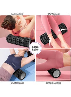 ZERIFAM Foam Roller Set, 5 in 1 Foam Roller Massage Set for Deep Tissue Muscle Massage, Trigger Point Fitness Exercise Foam Roller, Massage Roller, Massage Ball, Stretching Strap, for Whole Body  - Image 2