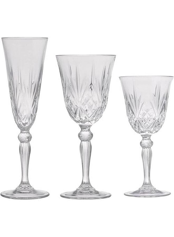 RCR Set Of 18 Crystal Melodia Glasses