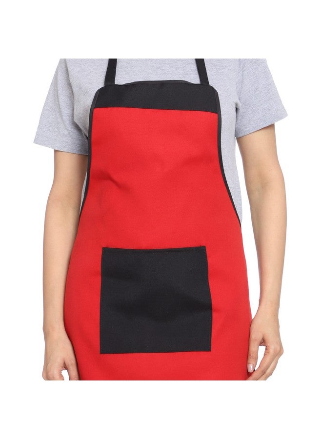JMi Polyester Solid Plain Apron for Women Kitchen Waterproof, Free Size, Large Square Pocket .Apron Bibs (Free, MULTI - 1, 2) - Image 3
