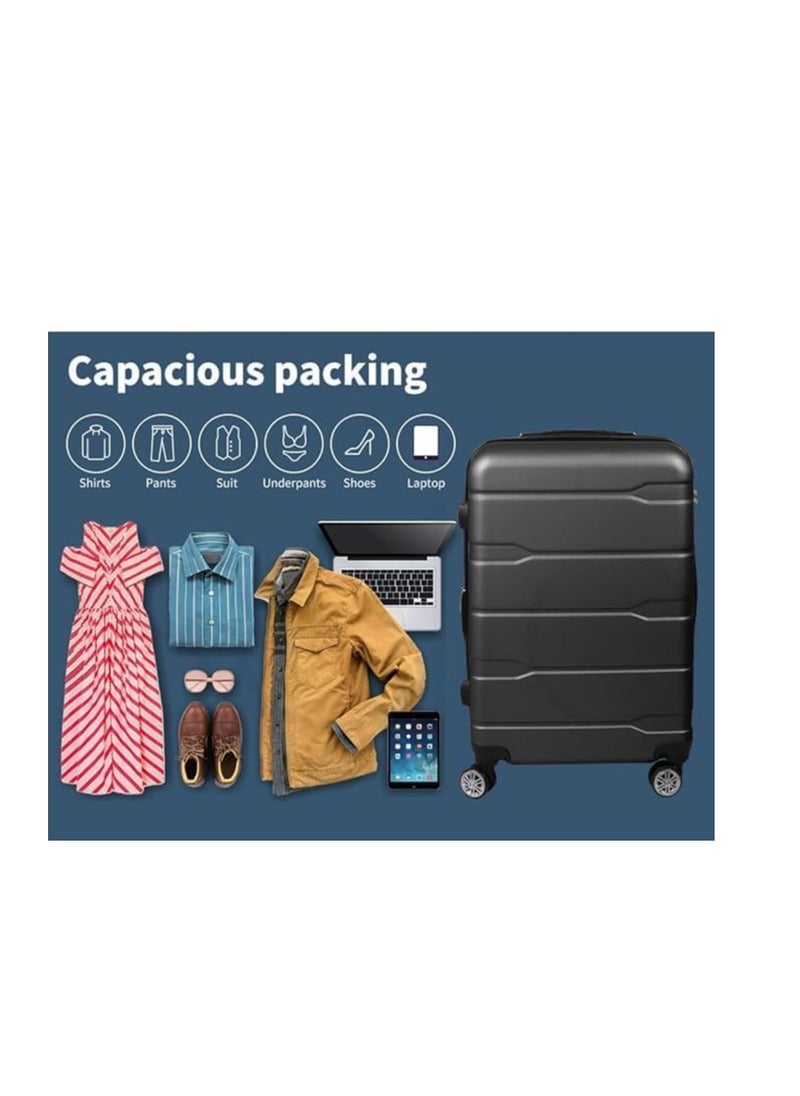 Generic - Unbreakable Travel Bag with Finest Silicone Material Four Wheels and Safety Lock to Keep Items and Luggage with Zipper Expansion, Size 28 Inch Black - Image 1
