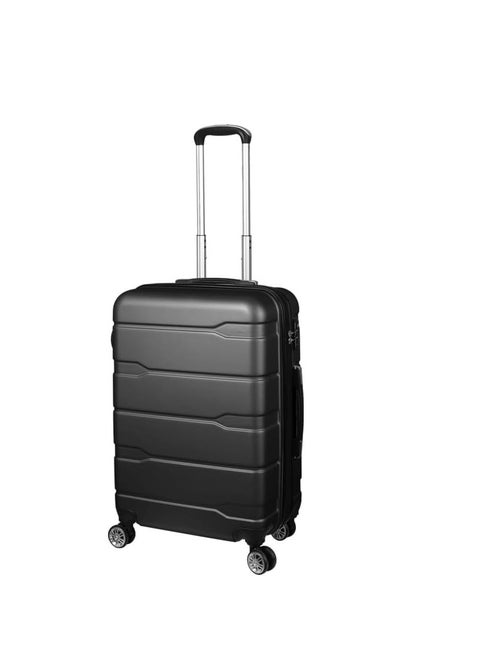 Unbreakable Travel Bag with Finest Silicone Material Four Wheels and Safety Lock to Keep Items and Luggage with Zipper Expansion, Size 28 Inch Black
