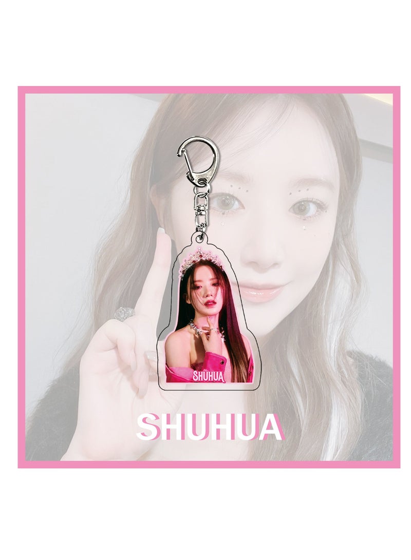 GIDLE I Feel Album Star Pendant Keychain Acrylic Material Collection Pendant-SHUHUA