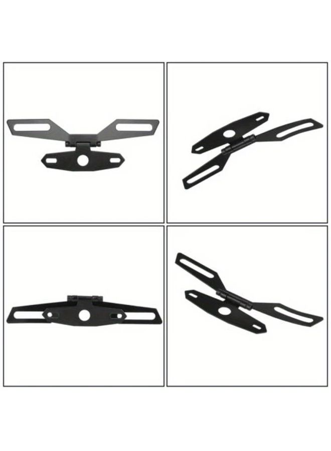 Black Adjustable Folding Motorcycle License Plate Holder With Tail Light Bracket - Image 4