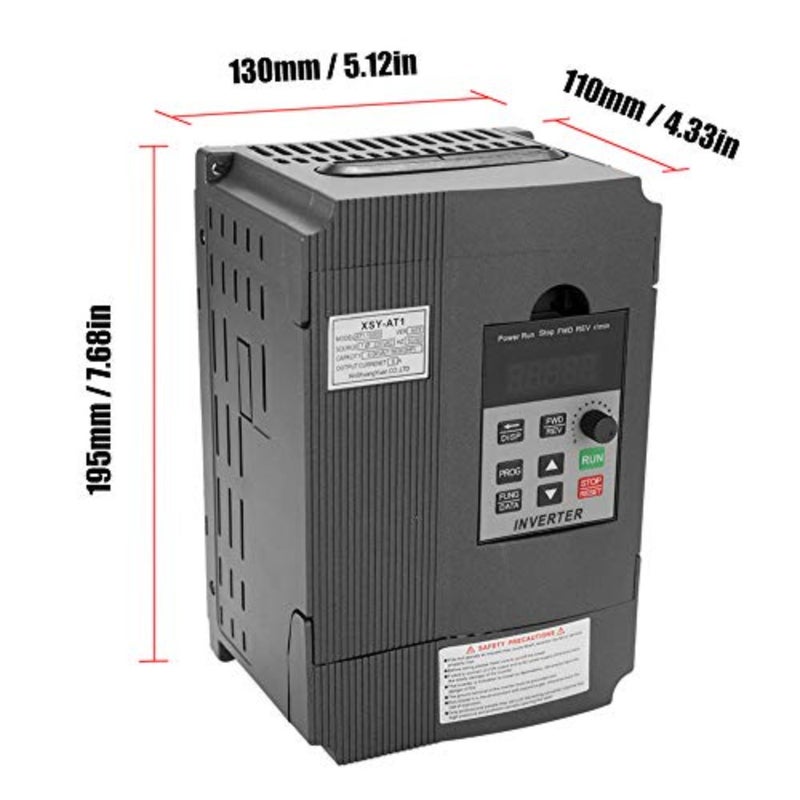 Eacam Universal VFD تردد سرعة التحكم 2.2KW 12A 220 V محرك تيار متردد محرك مرحلة واحدة في ثلاث مراحل خارج متغير العاكس AT1-2200S - Image 4