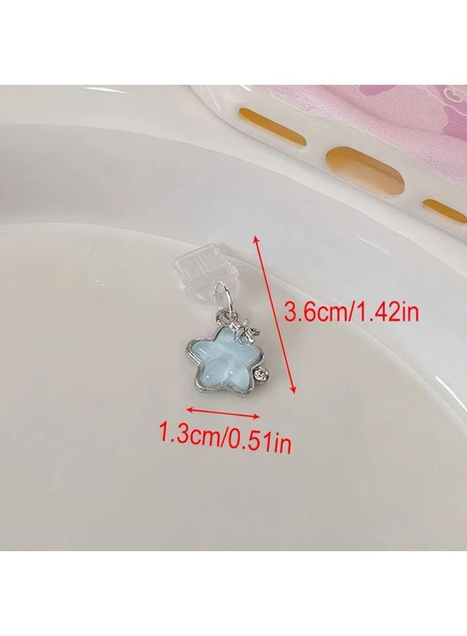 Lightning Blue Star Dust Plug For Charging Ports Phone Accessory Dust Protection - Image 3