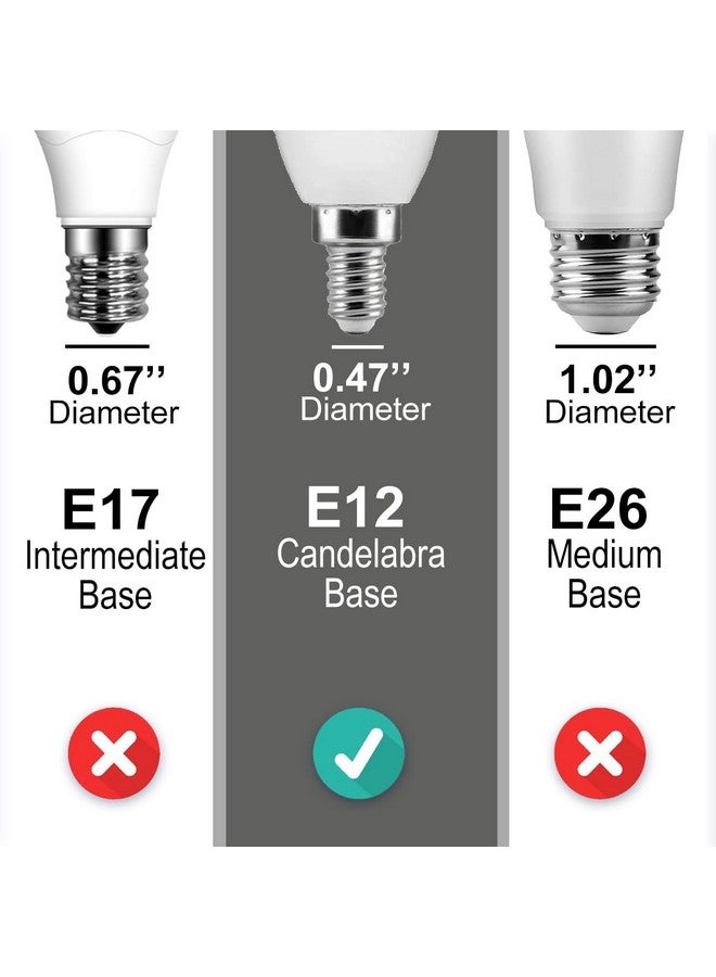 ILC E12 LED Light Bulbs (40w Equivalent) 5W, Color Changing RGB, A15 Small Base Candelabra Round Light Bulb, Candle Base, 2700K Warm White 12 Colors 2 Modes Timing with Remote Control (4 Pack) - Image 2
