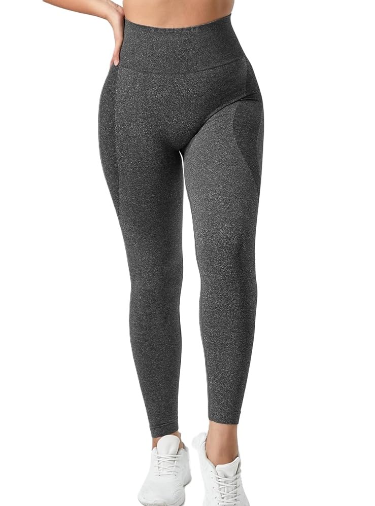 Alexvyan Medium Dark Grey Skinny Fit Yoga Pants Gym wear Ankle Leggings Workout Active wear | Stretchable Tights | High Waist Sports Fitness for Girls & Women- Nylon Fiber & Spandix Legging - Image 5