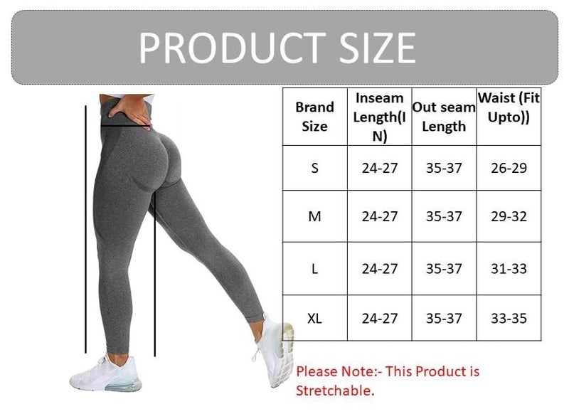 Alexvyan Medium Dark Grey Skinny Fit Yoga Pants Gym wear Ankle Leggings Workout Active wear | Stretchable Tights | High Waist Sports Fitness for Girls & Women- Nylon Fiber & Spandix Legging - Image 4