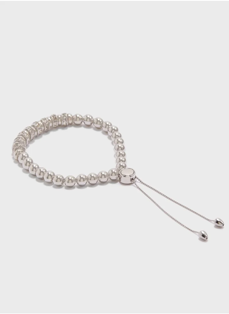 BUCKLEY LONDON Rhodium Simplicity Bead Bcts