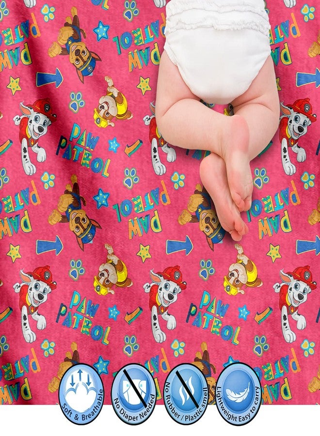 Sassoon Polyester Paw Patrol Printed Washable and Waterproof Large Size Dry Sheet/Bed Protector for Kids- Multi Colored (100 x 140 cm) - Image 4